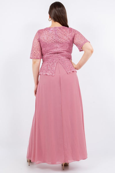 Lace layered  Maxi Dress