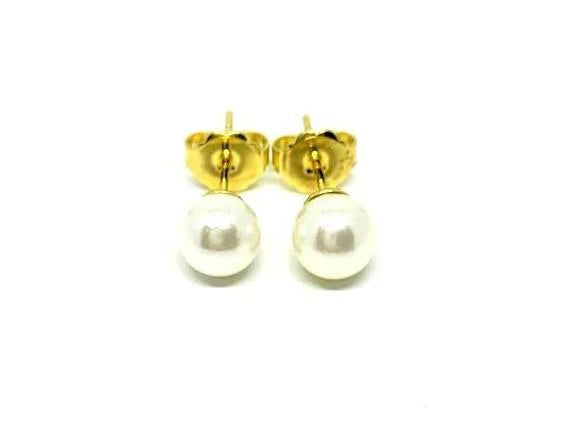 Val pearl stud earrings