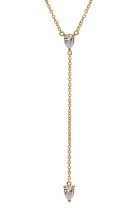 Gold lariat necklace