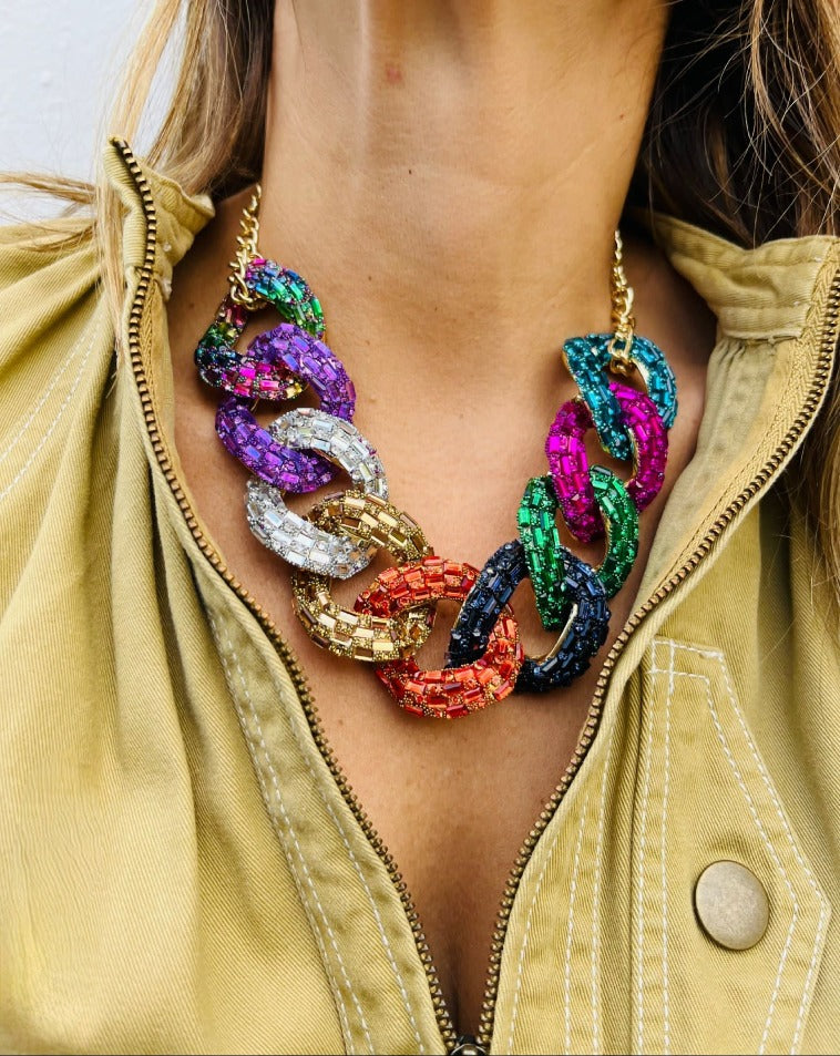 Multicolor chunky necklace