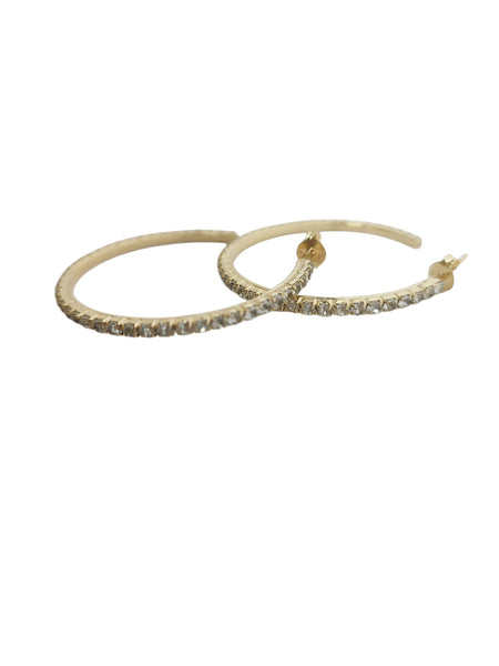 Krista gold hoops with clear stones
