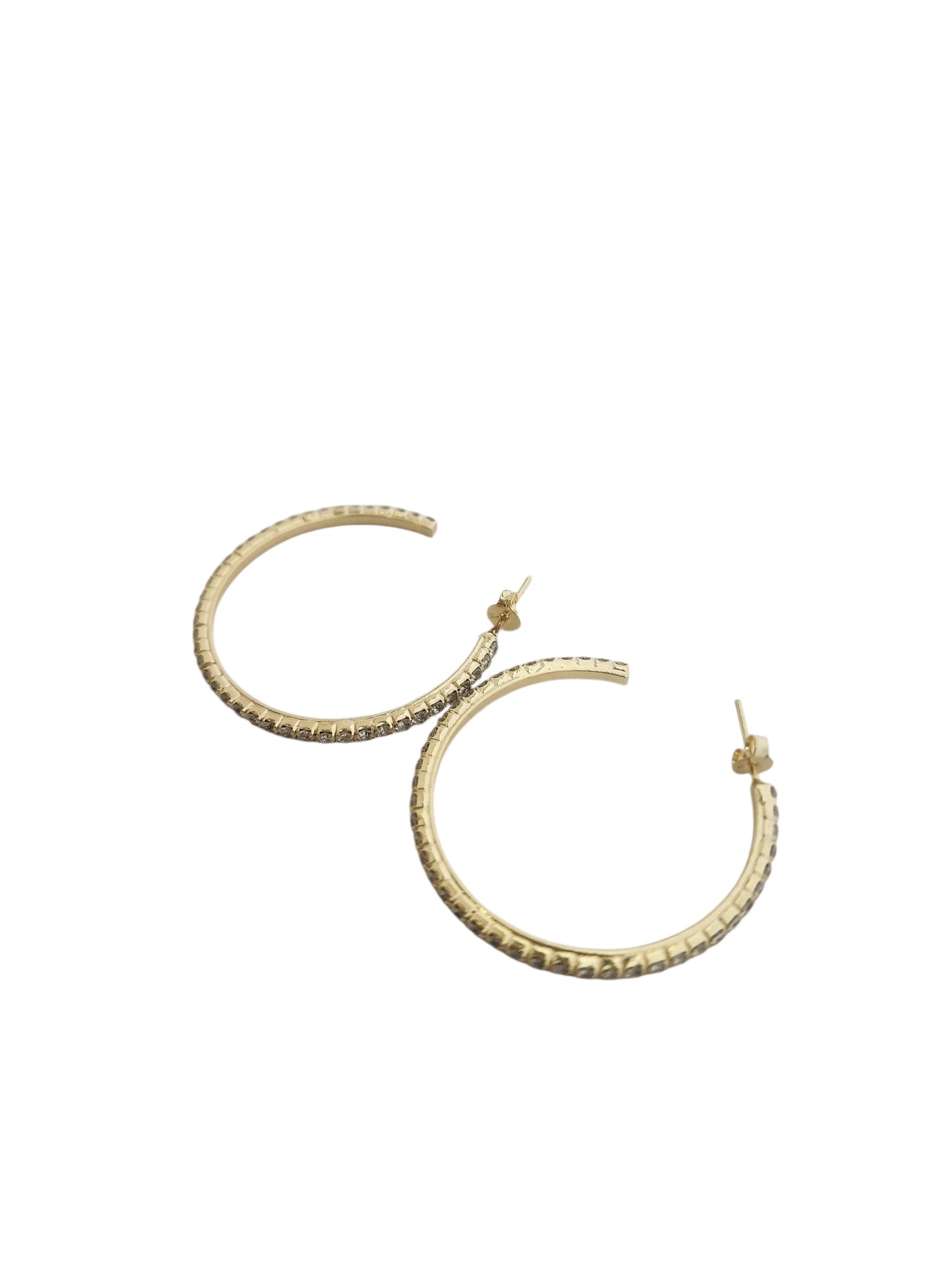 Krista gold hoops with clear stones