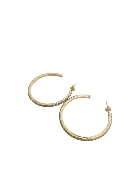 Krista gold hoops with clear stones