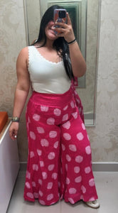 Linen polka dots palazzo