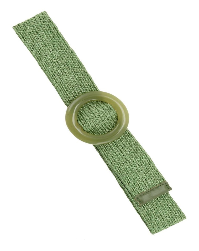 Sage plastic buckle elastic straw belt