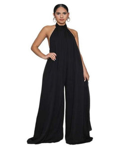 Black wide leg jumpsuit