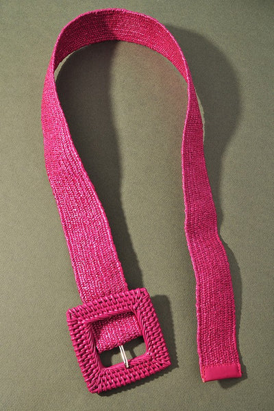 Square rattan elastic straw belt