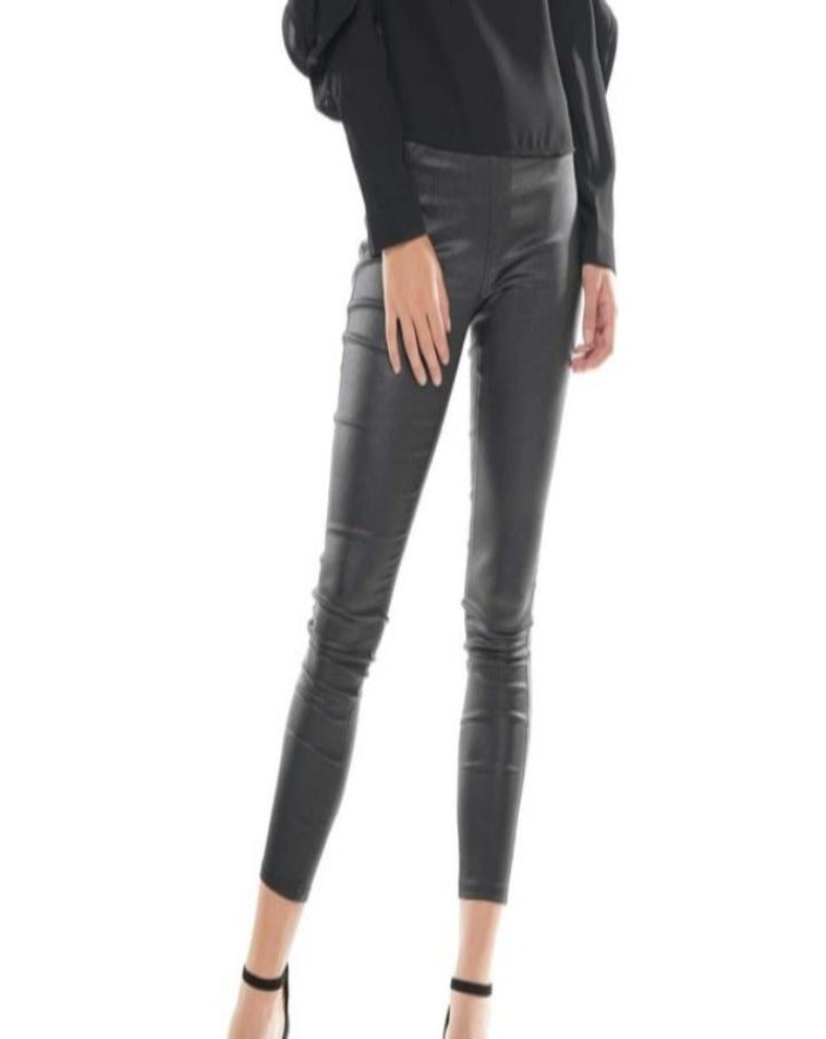 Pleather black skinny pant