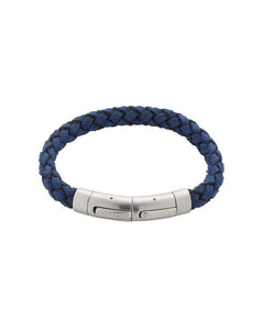 Casual looking braided leather bracelet.