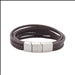 Three different leather profiles have been combined on this bracelet.