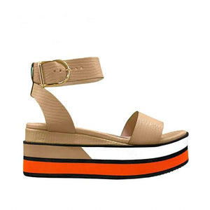 Orange Alexander platform sandal