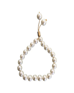 Pearl 8 mm adjustable bracelet. 18k goldfilled