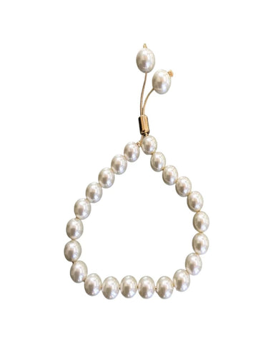 Pearl 8 mm adjustable bracelet. 18k goldfilled