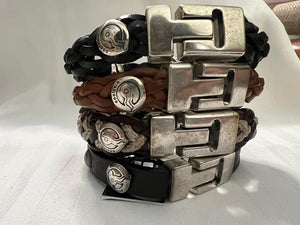 Leather men bracelets