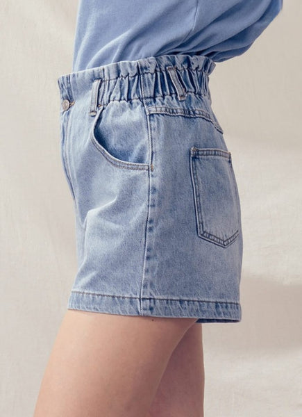 Denim high waisted shorts