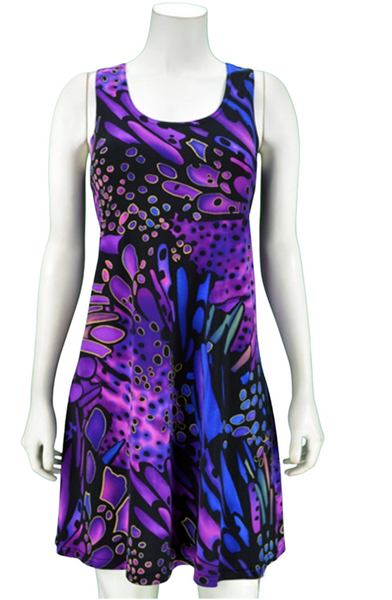 Printed sleeveless short casual dress