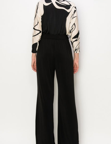 Black and ivory jumpsuit