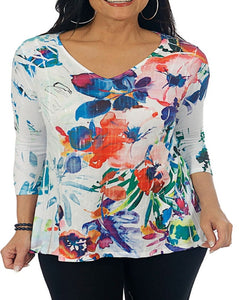 Multisoft jersey print top