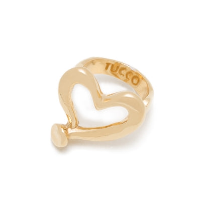 Tucco gold heart shape silhouette ring.