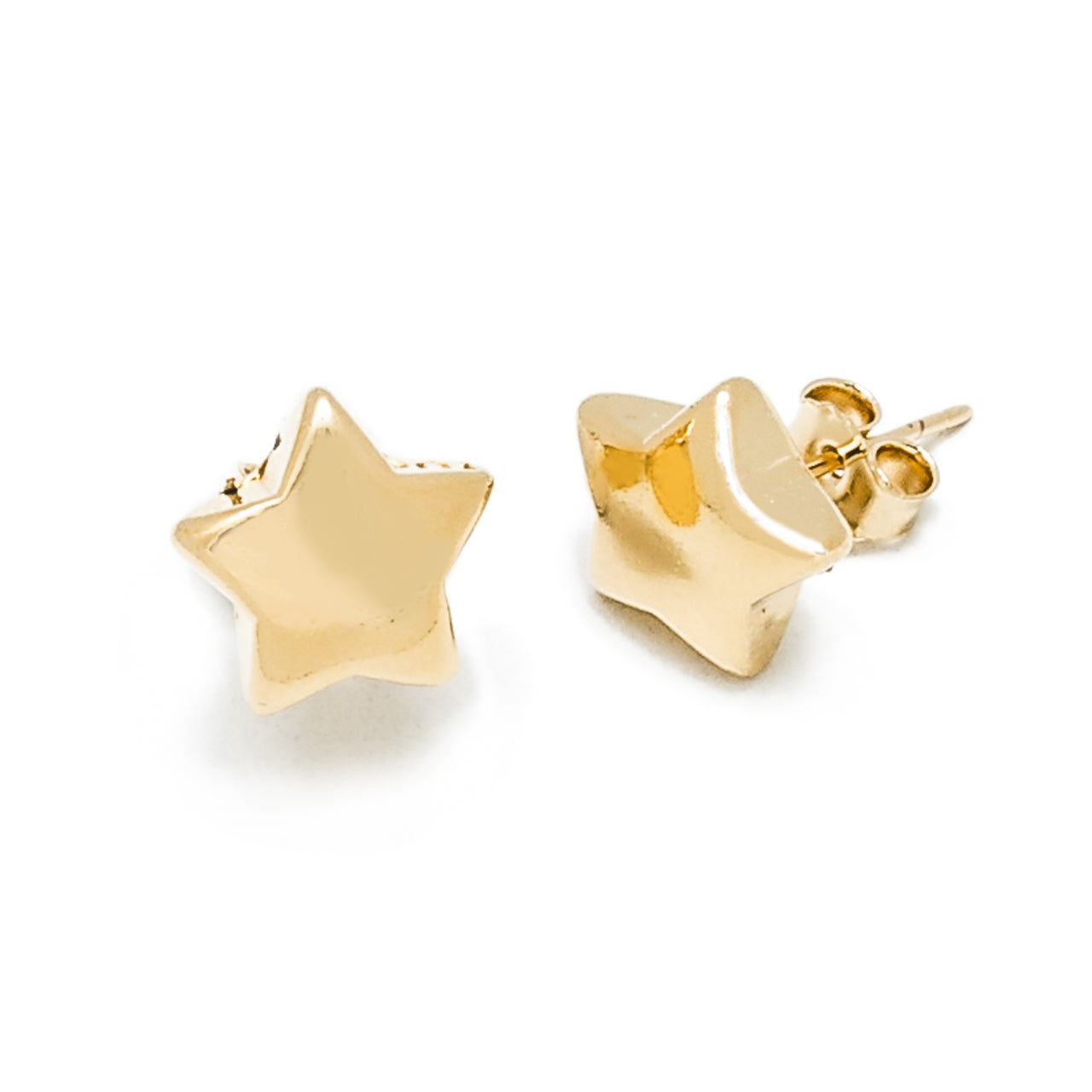 Tucco gold stars pierced earrings