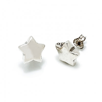 Tucco silver stars pierced earrings