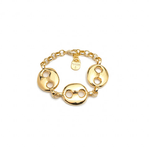 Tucco bracelet, gold with 3 hornets