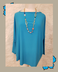 Dolman top round  collar assymetrical tunic