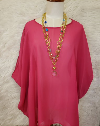 Chiffon tunic top