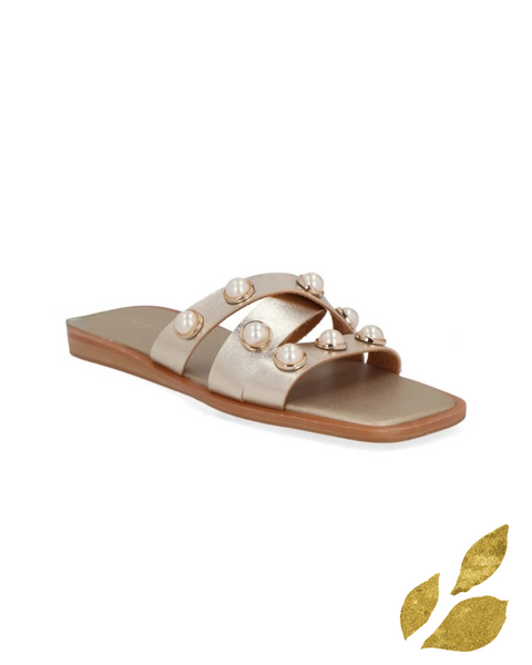 David Isaac Margot gold sandals